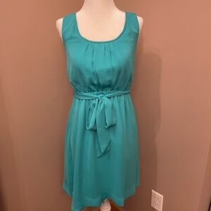 Banana Republic Turquoise Sleeveless Mini Dress
